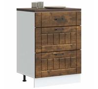 BOWEKAM Mobili,Armadi & Stoccaggio,Armadi da cucina,Base Cabinet Lucca Smoked Oak Engineered Wood