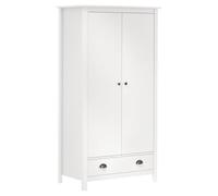BOWEKAM Mobili,Armadi & Stoccaggio,Armadi & Guardaroba,Armadio a 2 Ante Hill Bianco 89x50x170 cm Legno di Pino Massello