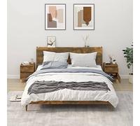BOWEKAM Mobili,Armadi & Stoccaggio,Armadietti & Armadietti,Comodini 2 pz Rovere Affumicato 40x35x50 cm