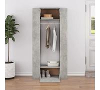 BOWEKAM Mobili,Armadi & Stoccaggio,Armadietti e armadietti,Armadi corridoio 2 pezzi Legno ingegnerizzato grigio cemento