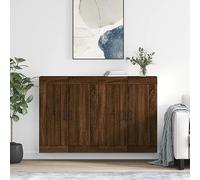 BOWEKAM Mobili,Armadi & Stoccaggio,Buffet & Credenze,Armadi a parete 2 pz Rovere Marrone Legno Ingegnerizzato