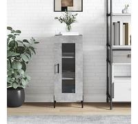 BOWEKAM Mobili,Armadi & Stoccaggio,Buffet & Credenze,Credenza Grigio Cemento 34.5x34x90 cm Legno Ingegnerizzato