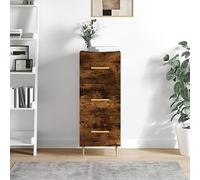 BOWEKAM Mobili,Armadi & Stoccaggio,Buffet & Credenze,Credenza Rovere Affumicato 34.5x34x90 cm Legno Ingegnerizzato