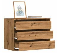 BOWEKAM Mobili,Armadi & Stoccaggio,Cassettiera,Comò angolare Cassettiera Rovere Artigianale 80x41x58 cm Legno Ingegnerizzato
