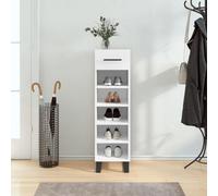 BOWEKAM Mobili,Armadi & Stoccaggio,Scarpiera Bianco 30x35x105 cm Legno Ingegnerizzato