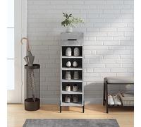 BOWEKAM Mobili,Armadi & Stoccaggio,Scarpiera Grigio Cemento 30x35x105 cm Legno Ingegnerizzato