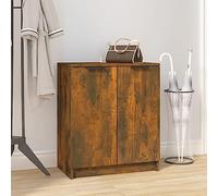 BOWEKAM Mobili,Armadi & Stoccaggio,Scarpiera Rovere Affumicato 59x35x70 cm Legno Ingegnerizzato