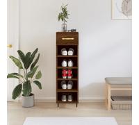 BOWEKAM Mobili,Armadi & Stoccaggio,Scarpiera Rovere Marrone 30x35x105 cm Legno Ingegnerizzato