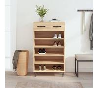 BOWEKAM Mobili,Armadi & Stoccaggio,Scarpiera Rovere Sonoma 60x35x105 cm Legno Ingegnerizzato