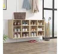 BOWEKAM Mobili,Armadi & Stoccaggio,Scarpiere 2 pz Rovere Sonoma 52.5x30x50 cm