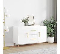 BOWEKAM Mobili,Armadi & Storage,Buffet & Credenze,Credenza Bianco Lucido 100x36x60 cm Legno Ingegnerizzato