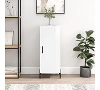 BOWEKAM Mobili,Armadi & Storage,Buffet & Credenze,Credenza Bianco Lucido 34.5x34x90 cm Legno Ingegnerizzato