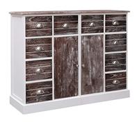 BOWEKAM Mobili,Armadietti & Stoccaggio,Buffet & Credenze,Credenza con 10 Cassetti Marrone 113x30x79 cm Legno