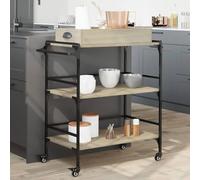 BOWEKAM Mobili,Carrelli,Carrelli Cucina & Pranzo,Carrello Cucina Rovere Sonoma 81,5x41x92,5 cm Legno Ingegnerizzato