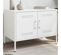 BOWEKAM Mobili,Centri di intrattenimento e supporti TV,Mobile TV Bianco 68x39x50.5 cm Acciaio