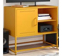 BOWEKAM Mobili,Centri di intrattenimento e supporti TV,Mobile TV Giallo senape 68x39x60.5 cm Acciaio
