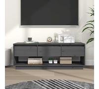 BOWEKAM Mobili, centri di intrattenimento e supporti TV, mobile TV grigio 110,5 x 34 x 40 cm in legno massello di pino