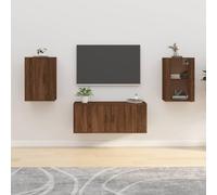 BOWEKAM Mobili, centri di intrattenimento e supporti TV, mobili TV a parete 2 pezzi rovere marrone 40x34.5x60 cm