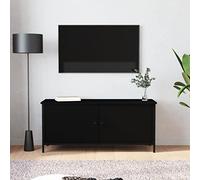BOWEKAM Mobili,Centri Intrattenimento & Porta Tv,Mobile TV con Ante Nero 102x35x45 cm Legno Ingegnerizzato