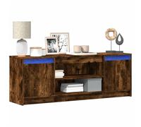 BOWEKAM Mobili,Centri Intrattenimento & Porta Tv,Mobile TV con LED Rovere Affumicato 139.5x34x50 cm Legno Ingegnerizzato