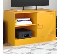 BOWEKAM Mobili,Centri Intrattenimento & Porta Tv,Mobile TV Giallo Senape 67x39x44 cm Acciaio