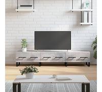 BOWEKAM Mobili,Centri Intrattenimento & Porta Tv,Mobile TV Grigio Cemento 150x36x30 cm Legno Ingegnerizzato