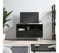 BOWEKAM Mobili,Centri Intrattenimento & Porta Tv,Mobile TV Nero 80x36x50 cm Legno Ingegnerizzato