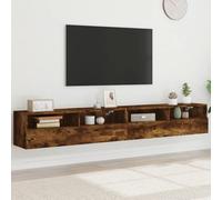 BOWEKAM Mobili,Centri Intrattenimento & Supporti Tv,Armadi TV 2 pz Rovere Fumé 100x30x30 cm Legno Ingegnerizzato