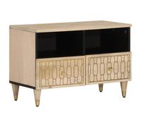 BOWEKAM Mobili,Centri Intrattenimento & Supporti Tv,Mobile TV 70x33x46 cm Legno Massello Mango