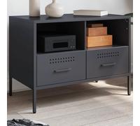 BOWEKAM Mobili,Centri Intrattenimento & Supporti Tv,Mobile TV Antracite 68x39x50.5 cm Acciaio