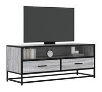 BOWEKAM Mobili,Centri Intrattenimento & Supporti Tv,Mobile TV Grigio Sonoma 100x34.5x40 cm Legno e Metallo Ingegnerizzato