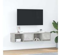 BOWEKAM Mobili,Centri Intrattenimento & Supporti Tv,Mobili TV 2 pz Grigio Cemento 60x31x25.5 cm Legno Ingegnerizzato