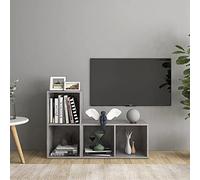 BOWEKAM Mobili,Centri Intrattenimento & Supporti Tv,Mobili TV 2 pz Grigio Cemento 72x35x36.5 cm Legno Ingegnerizzato