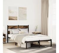 BOWEKAM Mobili,Letti & Accessori,Letti e telai del letto,Struttura letto in metallo senza materasso Rovere fumé 120x200 cm