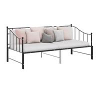 BOWEKAM Mobili,Letti & Accessori,Letti & Telai,Divano letto estraibile senza materasso Nero Metallo 90x200 cm