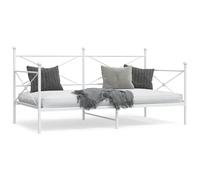 BOWEKAM Mobili,Letti & Accessori,Letti & Telai,Divano letto senza materasso Bianco 100x190 cm Acciaio