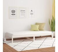 BOWEKAM Mobili,Letti & Accessori,Letti & Telai,Divano letto senza materasso Bianco 90x200 cm Legno massello di pino