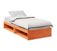 BOWEKAM Mobili,Letti & Accessori,Letti & Telai,Divano letto senza materasso Cera Marrone 90x200 cm Legno massello di pino
