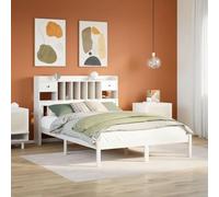 BOWEKAM Mobili,Letti & Accessori,Letti & Telai,Letti Letti Senza Materasso Bianco 140x200 cm Legno massello di pino