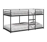 BOWEKAM Mobili,Letti & Accessori,Letti & Telai,Letto a castello senza materasso Nero 107x203 cm Acciaio