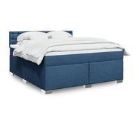 BOWEKAM Mobili,Letti & Accessori,Letti & Telai,Letto a molle con materasso Blu 180x200 cm Tessuto