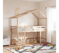 BOWEKAM Mobili,Letti & Accessori,Letti & Telai,Letto a soppalco con scala e tetto senza materasso 80x200 cm