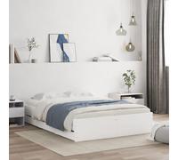 BOWEKAM Mobili,Letti & Accessori,Letti & Telai,Struttura letto con cassetti senza materasso Bianco 120x200 cm