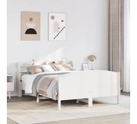 BOWEKAM Mobili,Letti & Accessori,Letti & Telai,Struttura letto senza materasso Bianco 150x200 cm King Size Legno massello di pino
