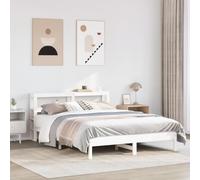 BOWEKAM Mobili,Letti & Accessori,Letti & Telai,Struttura letto senza materasso Bianco 150x200 cm King Size Legno massello di pino