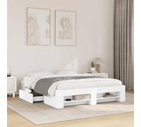 BOWEKAM Mobili,Letti & Accessori,Letti & Telai,Struttura letto senza materasso Bianco 160x200 cm Legno Ingegnerizzato