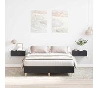 BOWEKAM Mobili,Letti & Accessori,Letti & Telai,Struttura letto Senza Materasso Nero 120x190 cm Piccolo Doppio Legno Ingegnerizzato