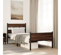 BOWEKAM Mobili,Letti & Accessori,Letti & Telai,Struttura letto senza materasso Rovere Marrone 80x200 cm Legno Ingegnerizzato