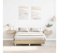 BOWEKAM Mobili,Letti & Accessori,Letti & Telai,Struttura letto Senza Materasso Rovere Sonoma 135x190 cm Doppio Legno Ingegnerizzato