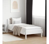 BOWEKAM Mobili,Letti & Accessori,Letti & Telai,Telaio letto senza materasso Bianco 90x200 cm Legno massello di pino